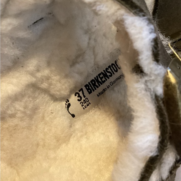 Birkenstock Brown Arizona suede shearling slides sandal - Picture 7 of 7